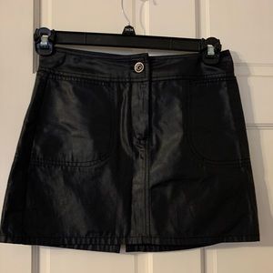 MaxStudio faux leather mini skirt